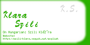 klara szili business card